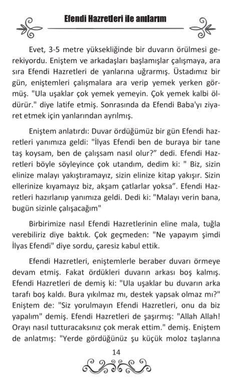 Efendi Hazretleri ile Anılarım