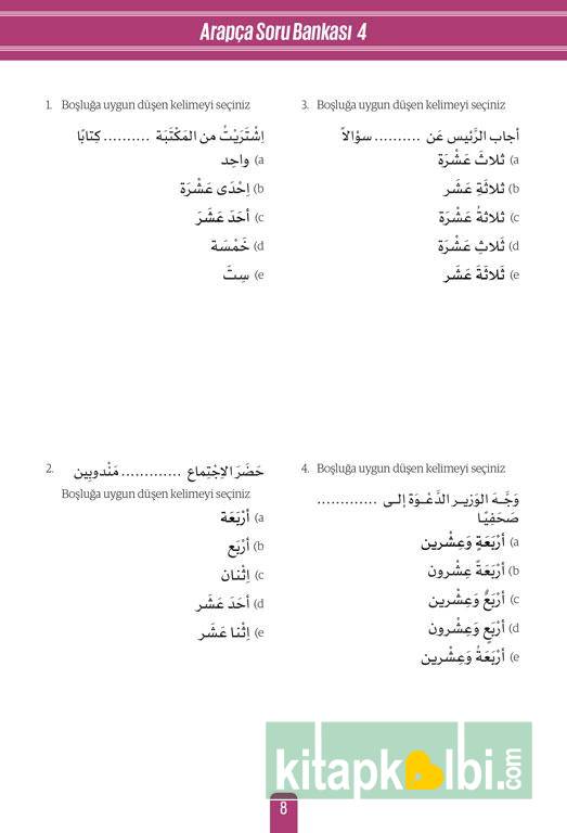 Arapça Soru Bankası Arapça 4