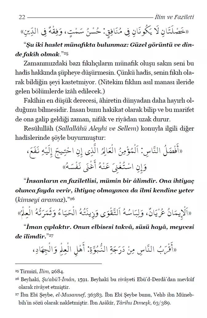 İlim ve Fazileti