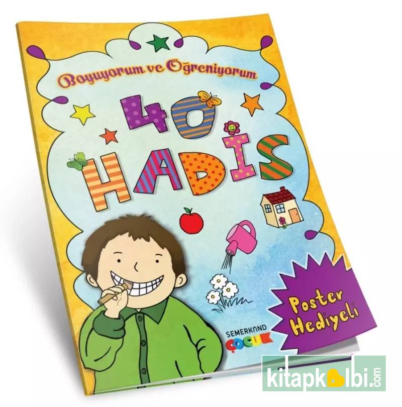 Kırk Hadis Boyuyorum ve Öğreniyorum Boyama Kitabı