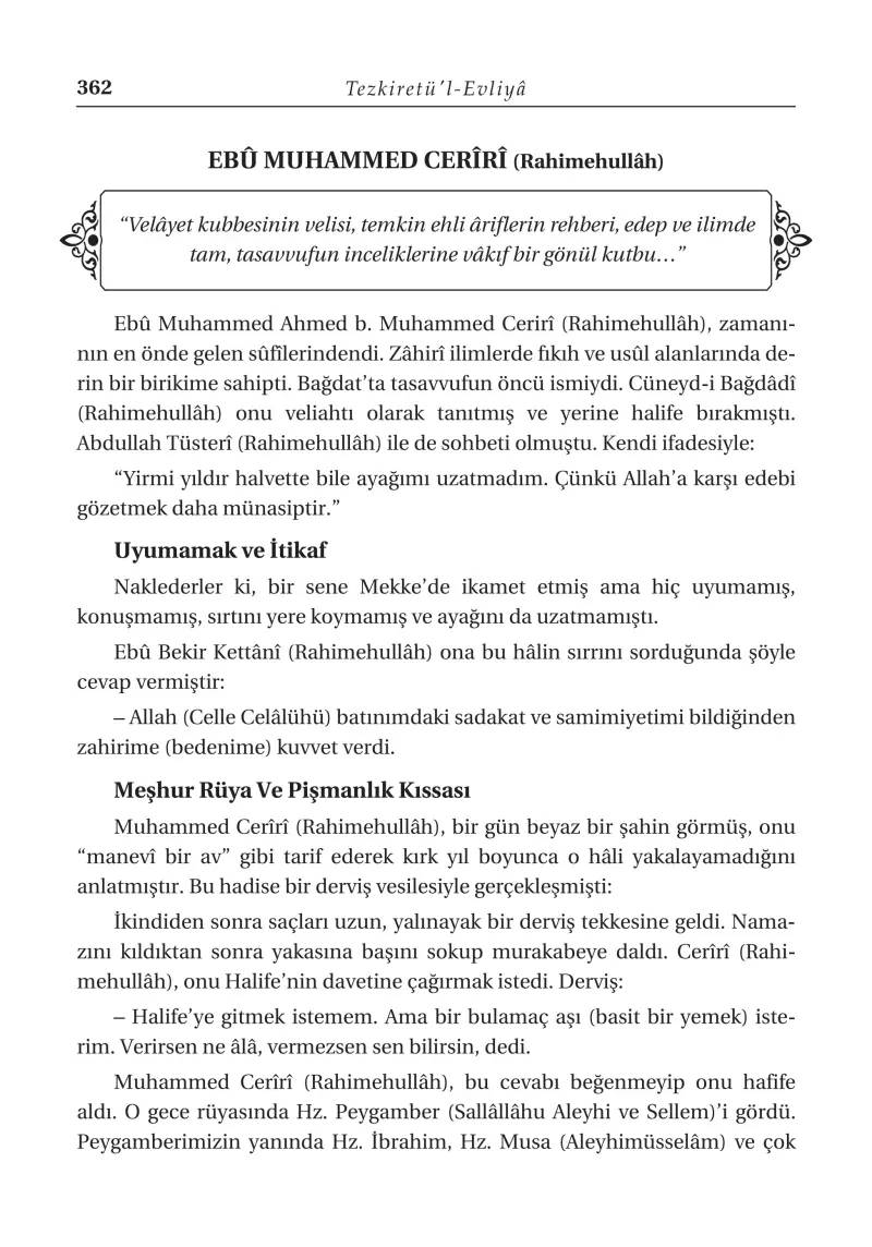 Tezkiretül Evliya Hak Dostlarının Hayatı