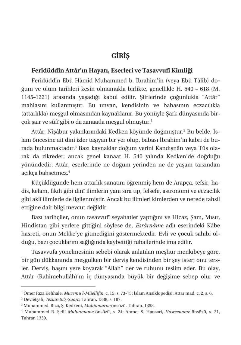 Tezkiretül Evliya Hak Dostlarının Hayatı