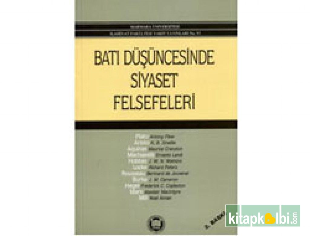 Batı Düşüncesinde Siyaset Felsefeleri