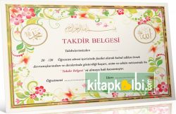 Çiçekli Takdir Belgesi