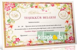 Çiçekli Teşekkür Belgesi