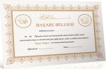 Çerçeveli Başarı Belgesi