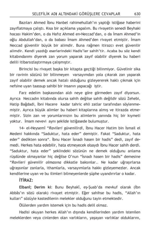 Selefilik Adı Altındaki Görüşlere Ehli Sünnetin Cevapları