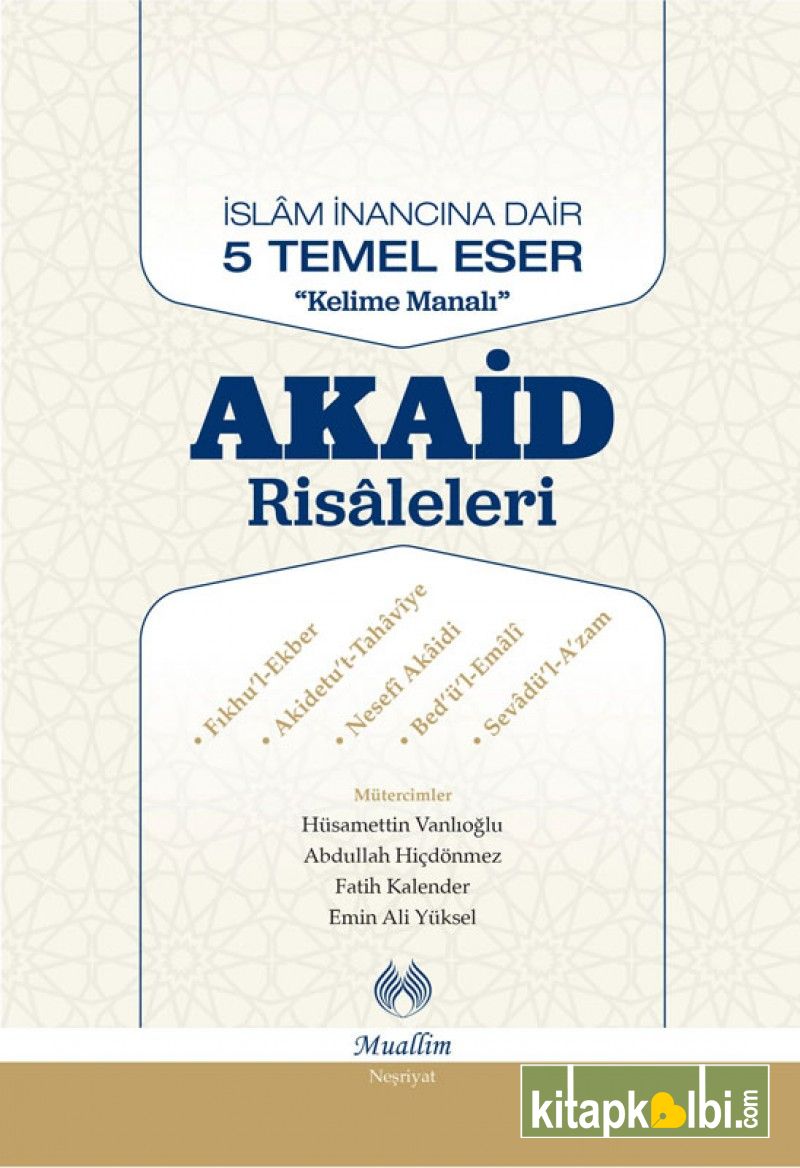 Akaid Risaleleri Tercümesi Kelime Anlamlı