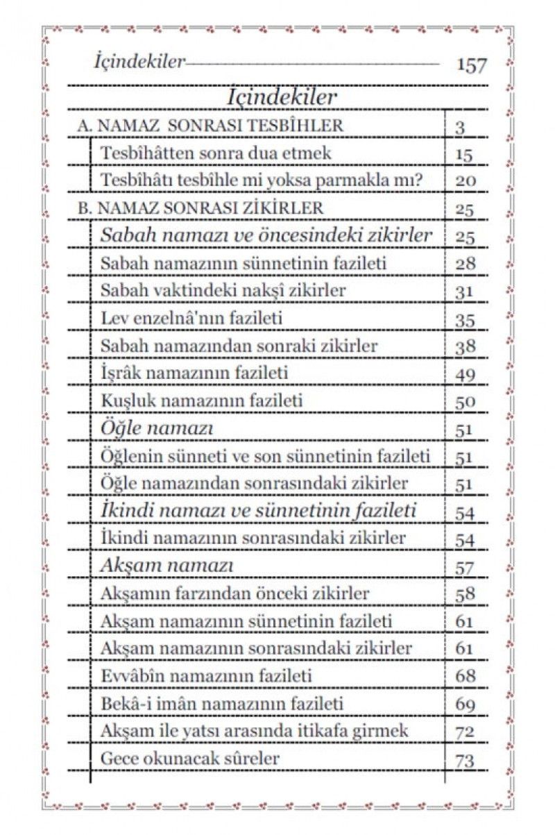 Nakşi Namaz Tesbihatı