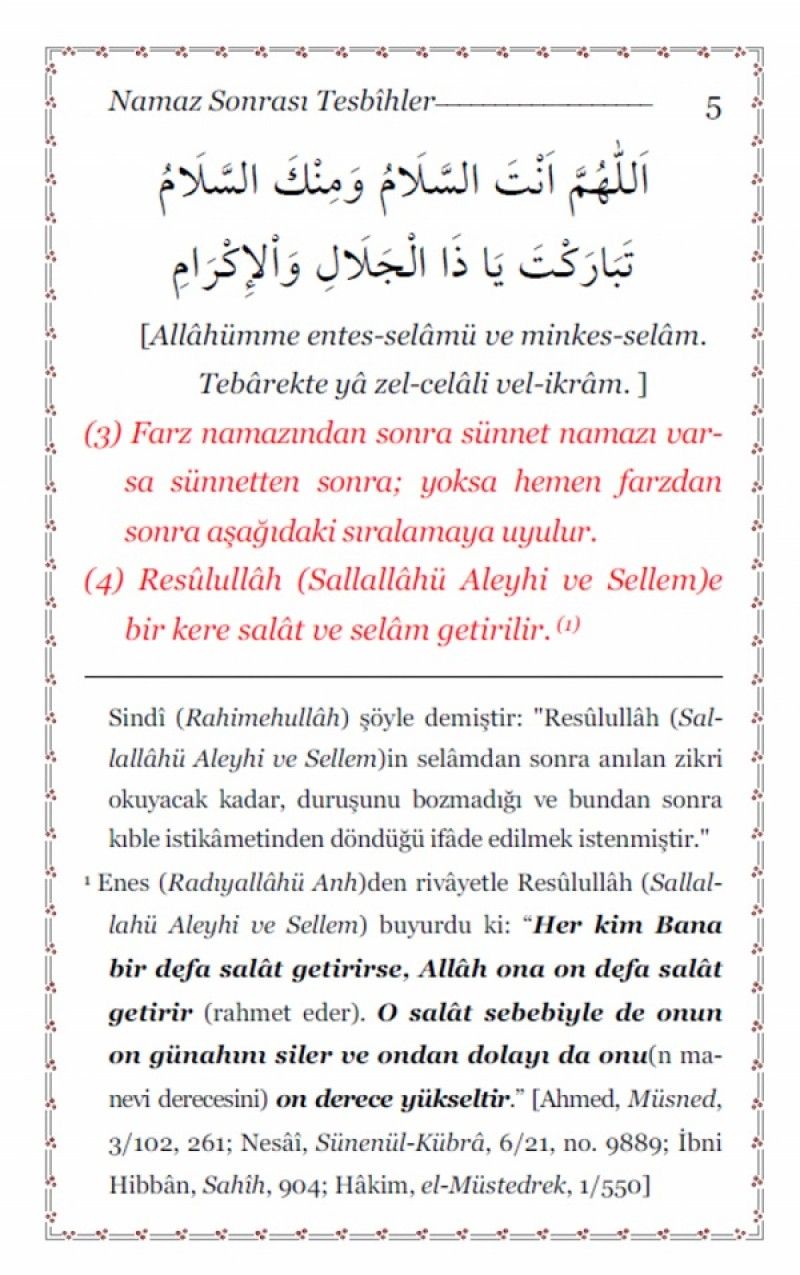 Nakşi Namaz Tesbihatı
