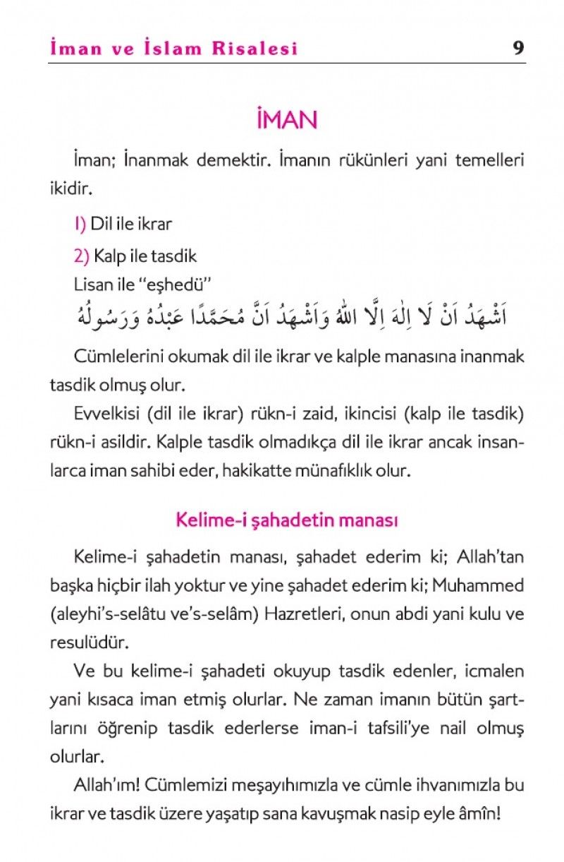 İman İslam Risalesi Fatih Kalender