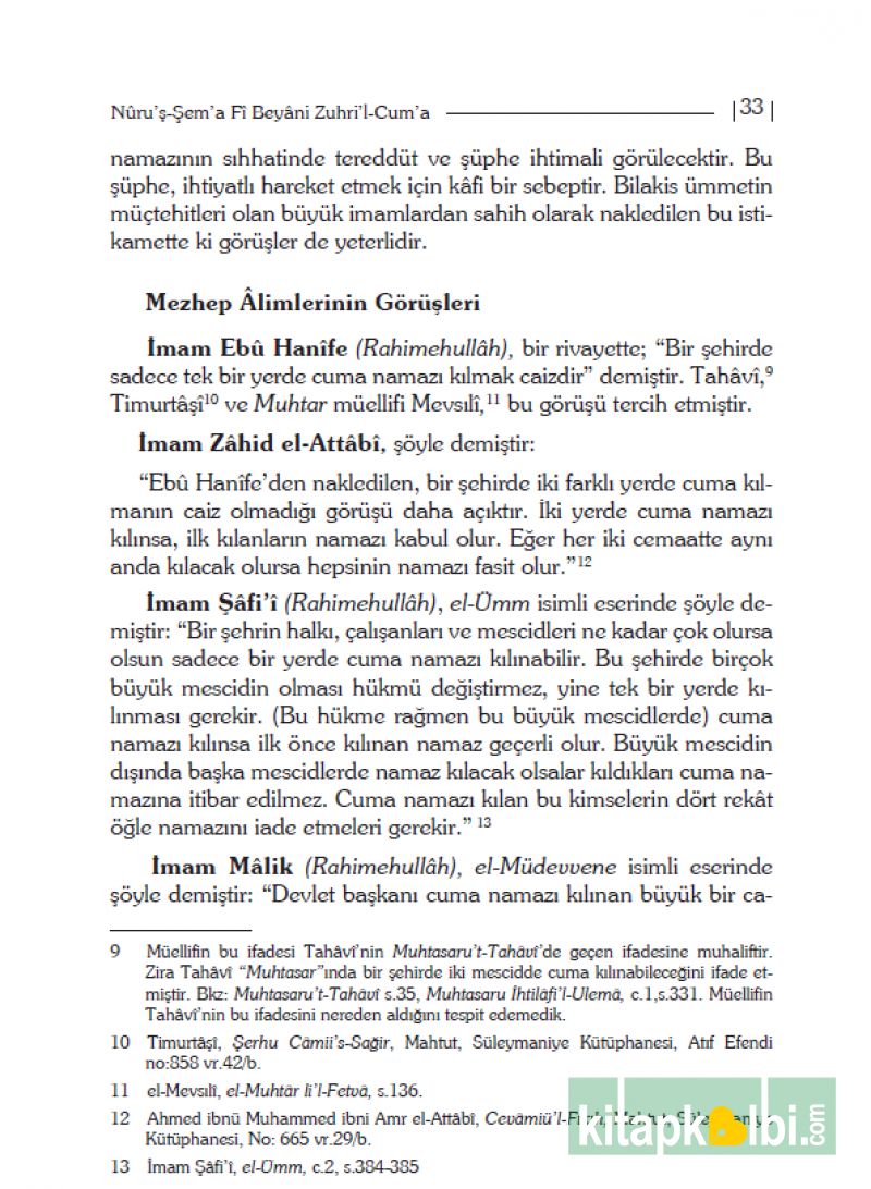 Cuma Namazı ve Zuhri Ahir