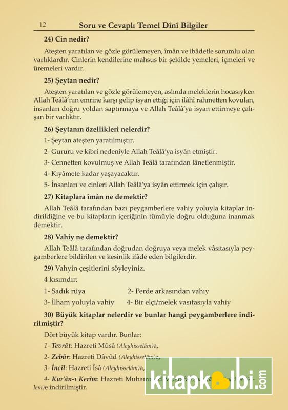 Sorulu Cevaplı Temel Dini Bilgiler Hanefiler İçin
