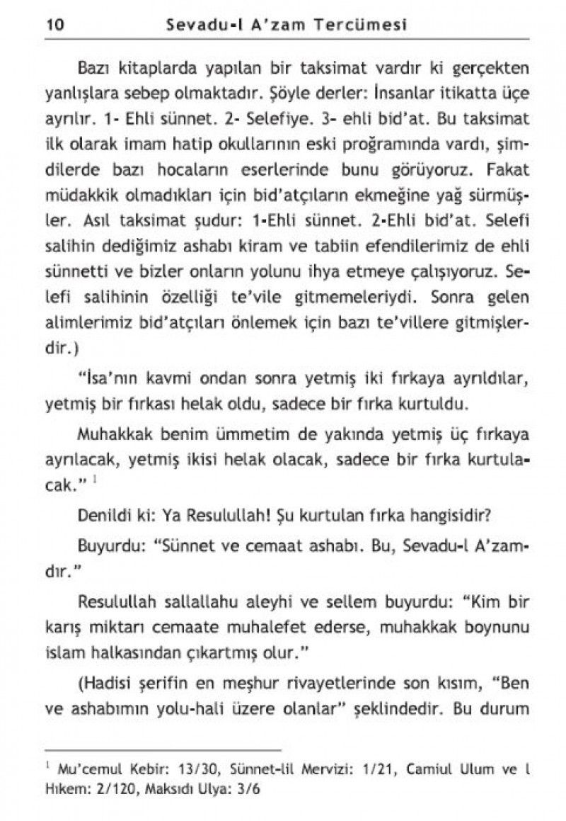 Sevadül Azam Tercümesi Karton Kapak