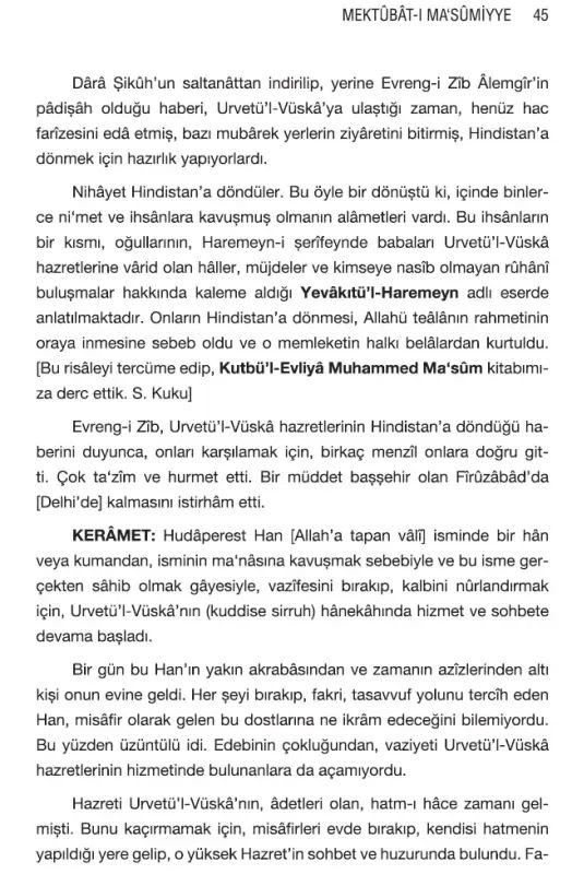 Mektubatı Masumiyye 2 Cilt Takım