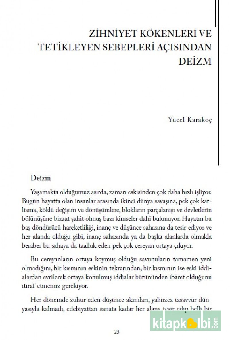 Modern Bir Akıl Sapması DEİZM