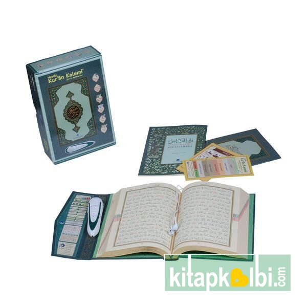 Orta Boy Yeşil Karton Kutulu Kuran Okuyan Kalem