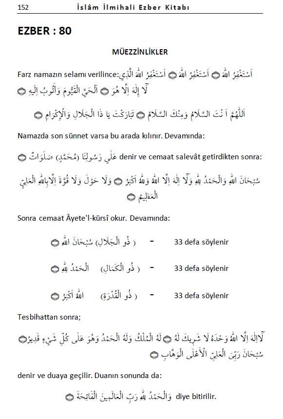İslam İlmihali Ezber Kitabı Dini Bilgiler