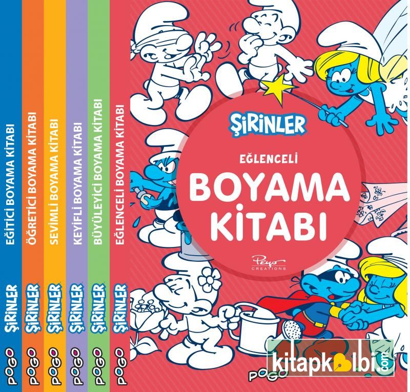 Şirinler Boyama Kitapları Seti 6 Kitap