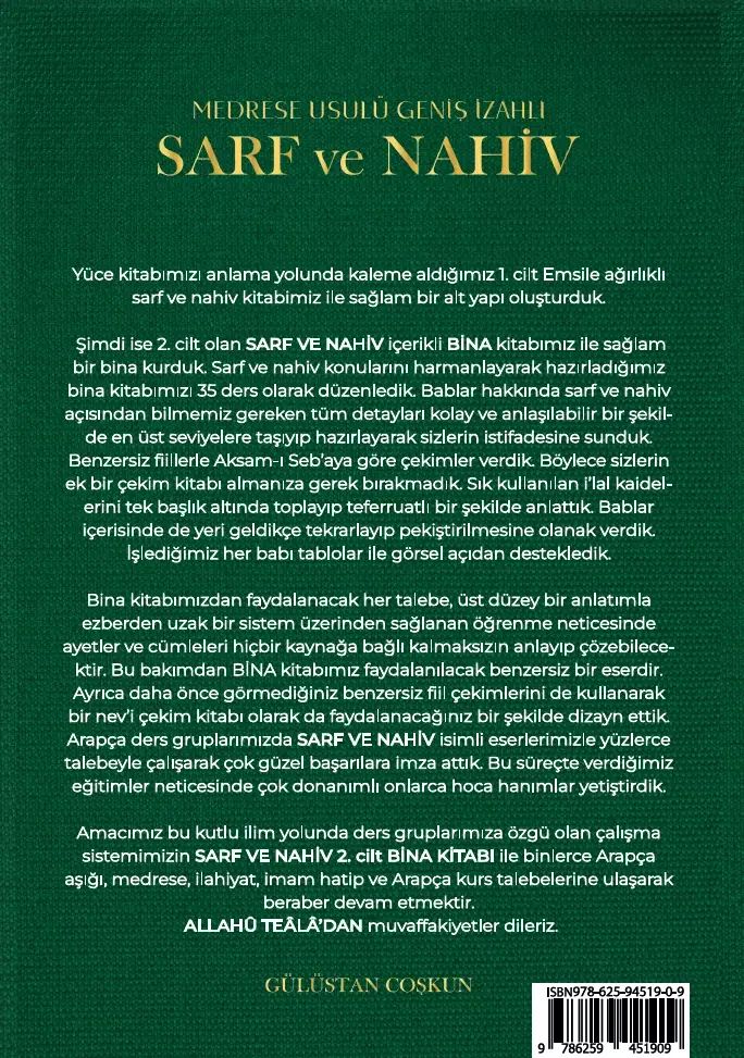 Geniş İzahlı Sarf ve Nahiv BİNA