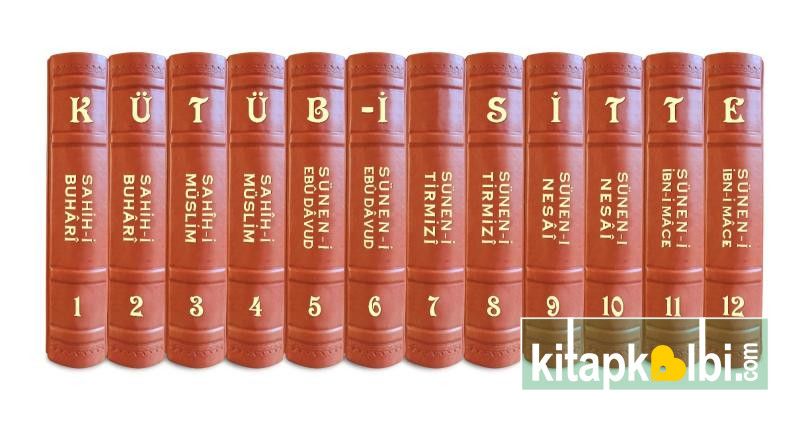 Kütüb-i Sitte 6 Hadis Kitabının Tercümesi 12 Kitap Takım Termo Deri Lüx Cilt