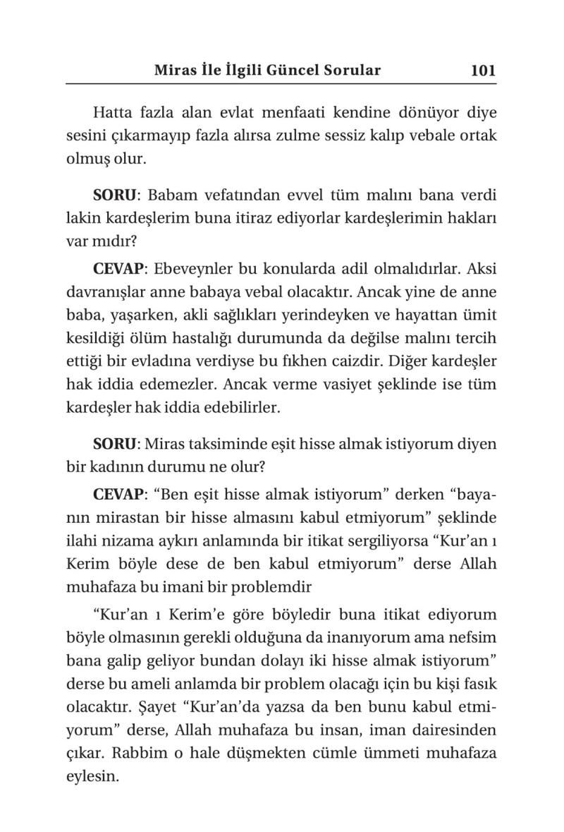 Mirasın Helalleri ve Haramları