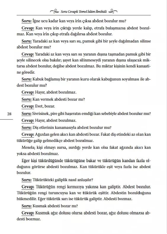 Soru Cevaplı Temel İslam İlmihali