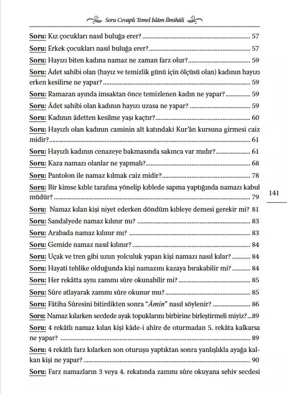 Soru Cevaplı Temel İslam İlmihali