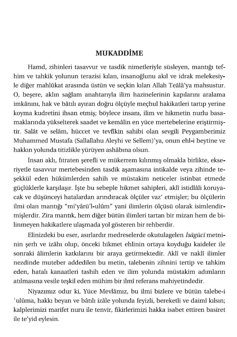 Mantık Risalesi Metin Tercüme ve İzahı