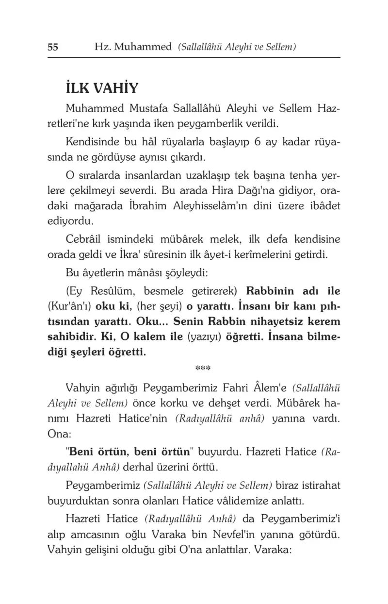 İki Cihan Güneşi Peygamberimiz Hazreti MUHAMMED