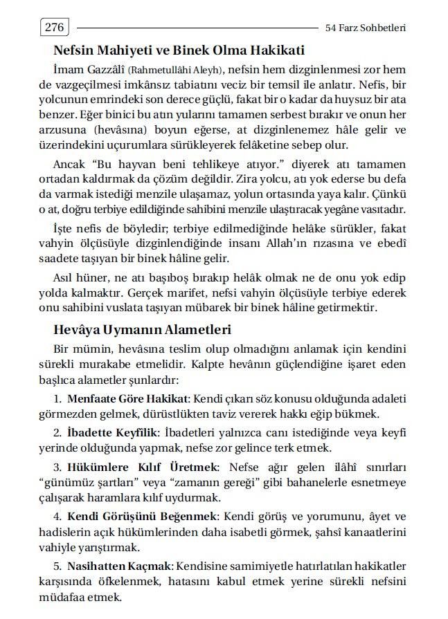54 Farz Sohbetleri