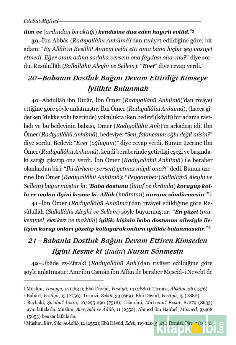 Edebül Müfred Tercümesi