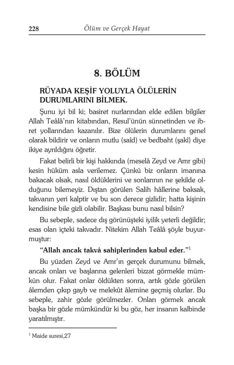 Ölüm ve Gerçek Hayat