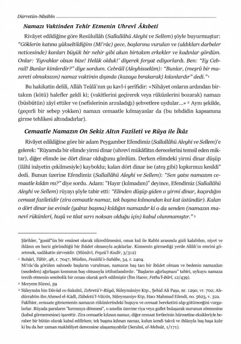 Dürretül Vaizin Kelime Manalı ve Geniş İzahlı Tercümesi