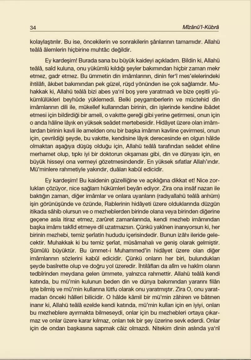 Mizanül Kübra 2 Cilt