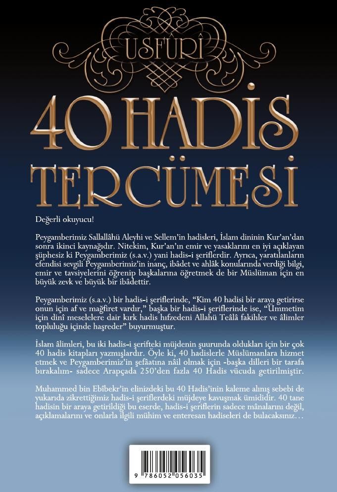 40 Hadisi Şerif Usfuri Tercümesi